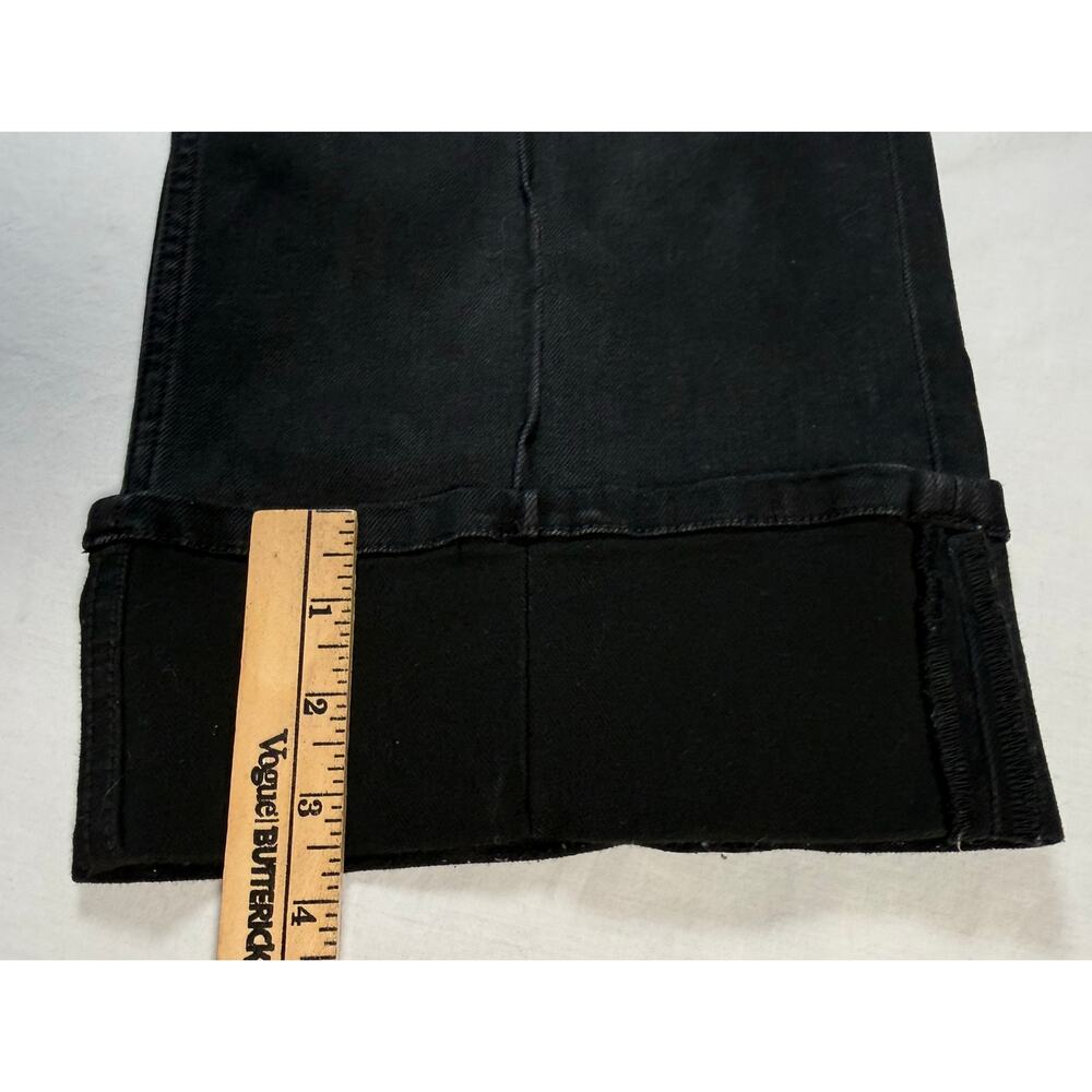Dear John Wide Leg Baggy Jeans SIZE 31 Black High Rise Distressed Stretch - Picture 9 of 11
